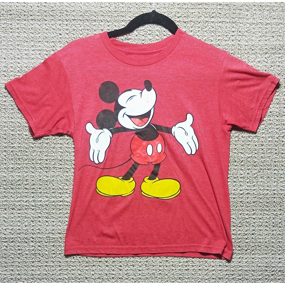 #D16. Disney Mickey Mouse Red Graphic T-Shirt Short Sleeve Adult Unisex Size M
